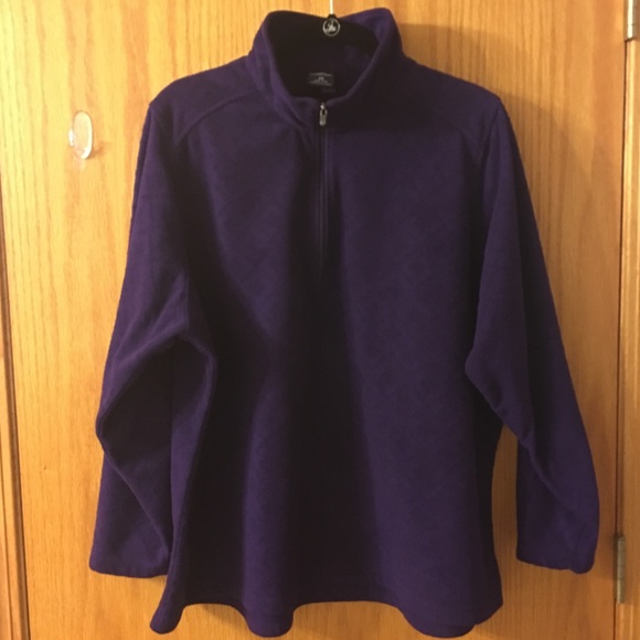 Lands' End Jackets & Blazers - Lands End Fleece zip up pull over jacket Ladies 2X